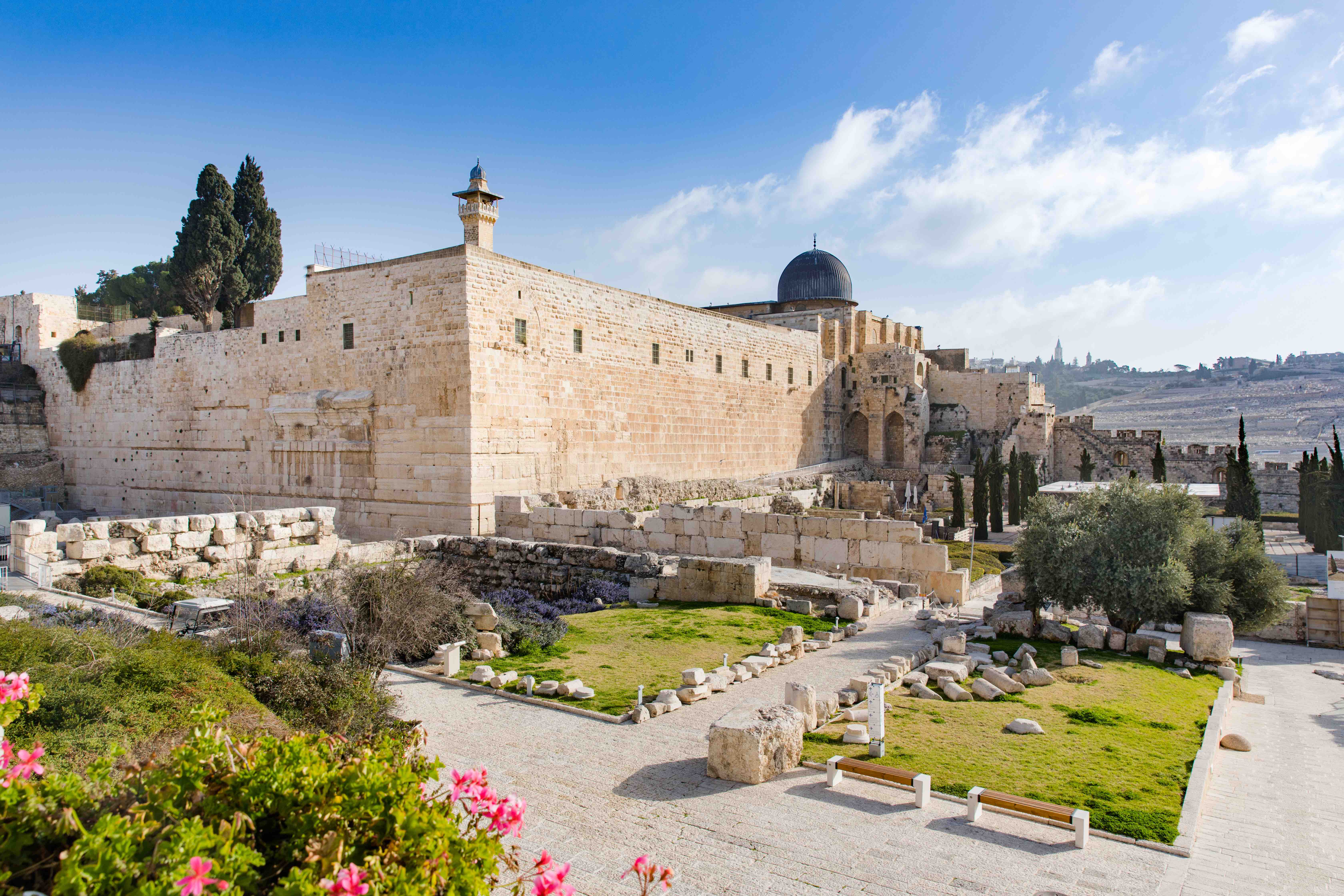 Beautiful landscape outside the Western Wall