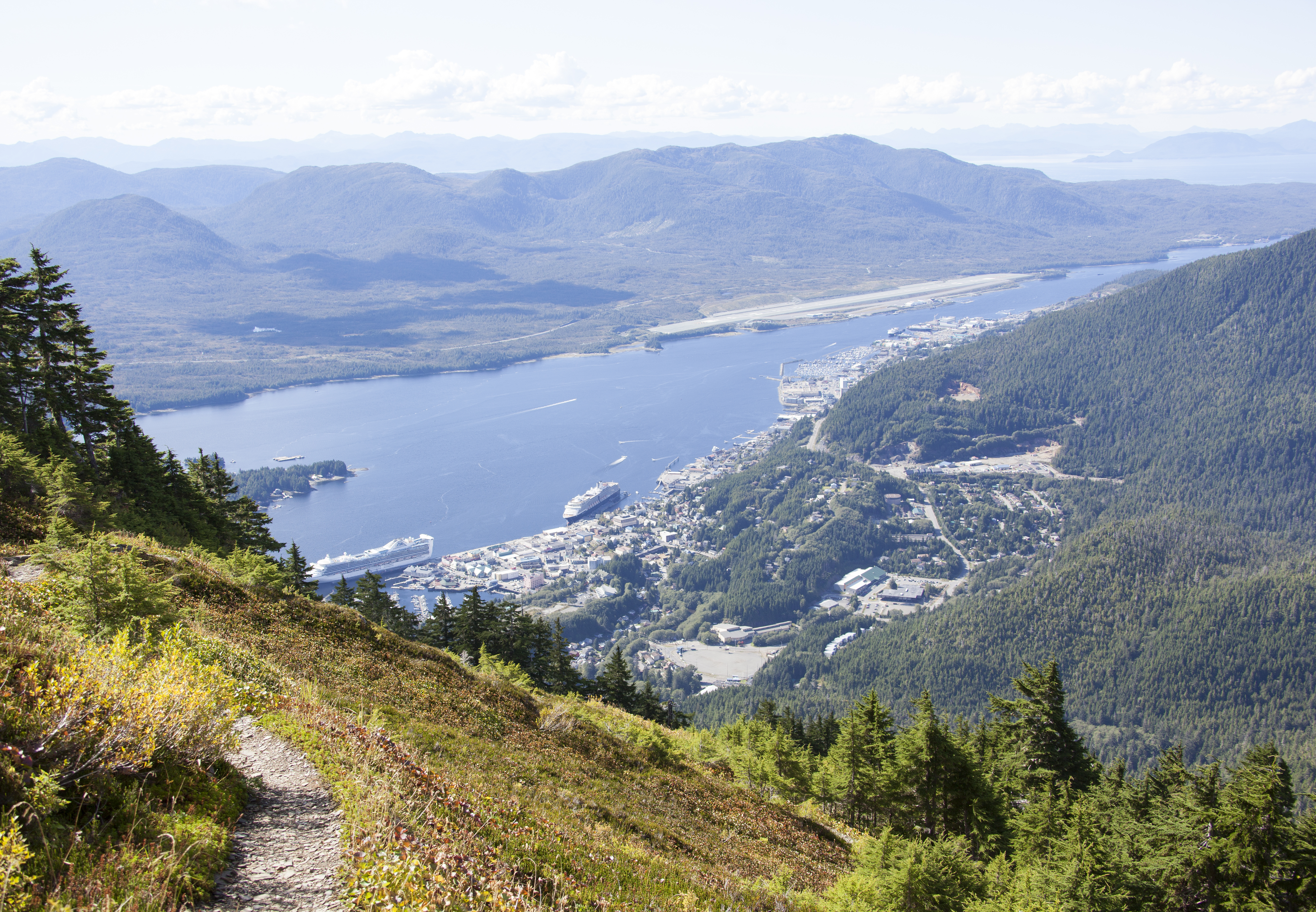 View of Ketchikan from Deer Mountain in Ketchikan, Alaska