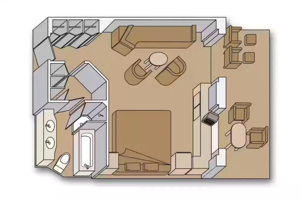 Holland America Line Eurodam - Neptune Suite floor plan