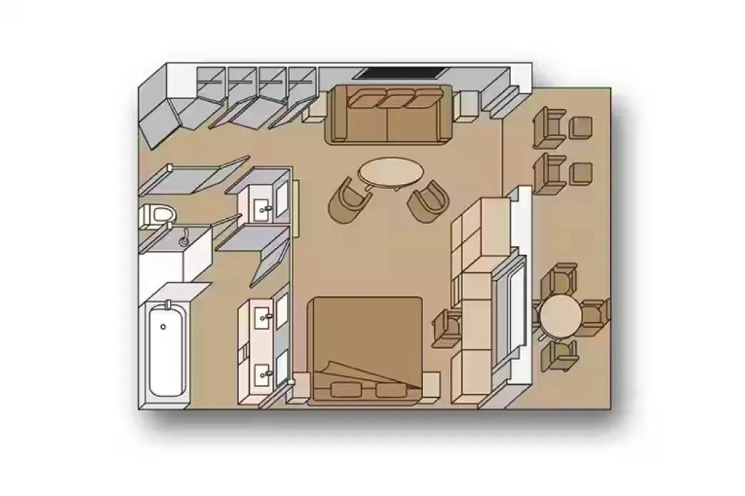 Holland American Line Rotterdam - Neptune Suite floor plan