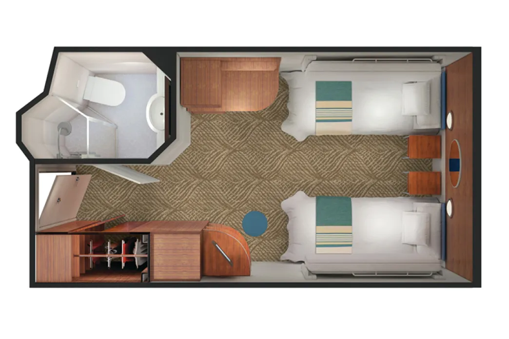 Norwegian Cruise Line's Pride of America - Ocean View floor plan